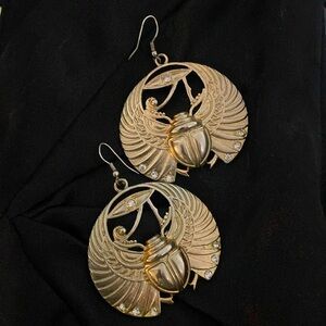 Scarab beetle Egyptian earrings